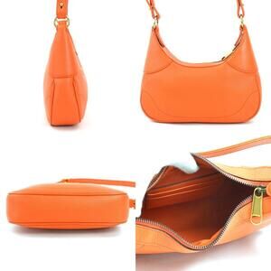 Gucci Bag Gold Marmont Shoulder Orange Leather GG Gold Orange